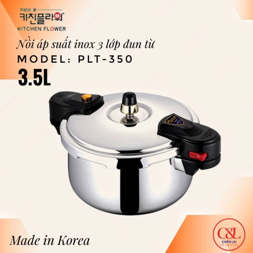 Nồi áp suất 3 lớp Hàn quốc đun từ 3.5L PLT-350