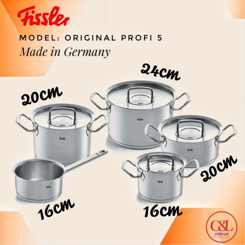 Bộ nồi FISSLER ORIGINAL PROFI 5 món – Made in Germany