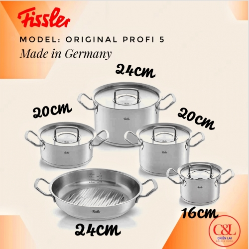 BỘ NỒI FISSLER ORIGINAL PROFI SET 5 VUNG INOX