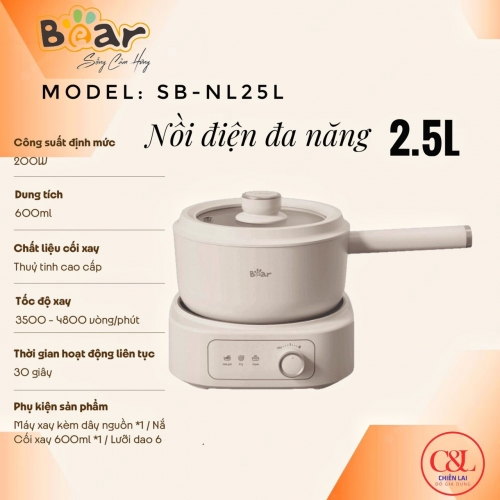 Nồi Điện Đa Năng BEAR SB-NL25L