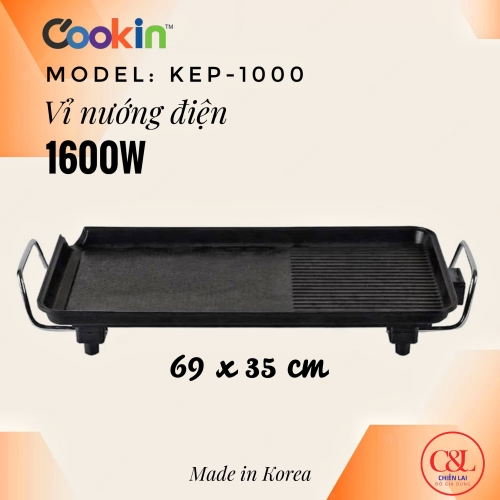 Vỉ nướng điện Cookin Kep1000