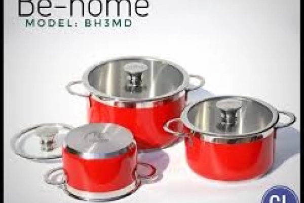 Bộ nồi Behome màu 3 món inox 18/10