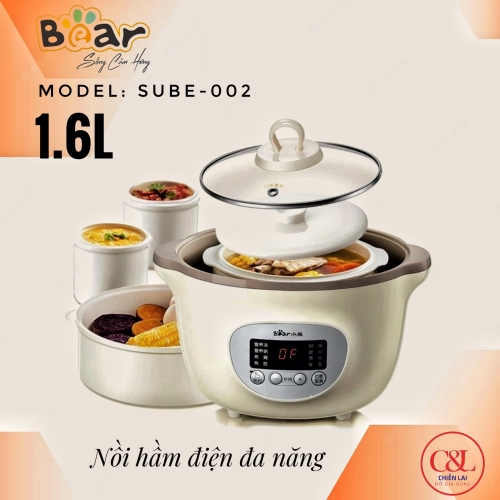 Nồi nấu chậm 1.6L Bear SUBE002