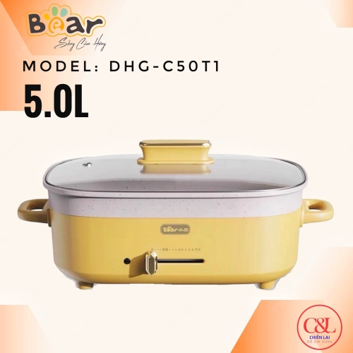 Nồi lẩu men chống dính BEAR DHG-C50T1