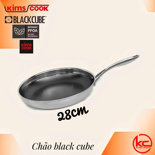CHẢO CHỐNG DÍNH SIÊU BỀN KIMSCOOK BLACK CUBE (NÔNG LÒNG) 20/22/24/26/28/30/32 cm