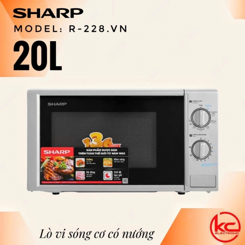 LÒ VI SÓNG CÓ NƯỚNG SHARP R-G228VN