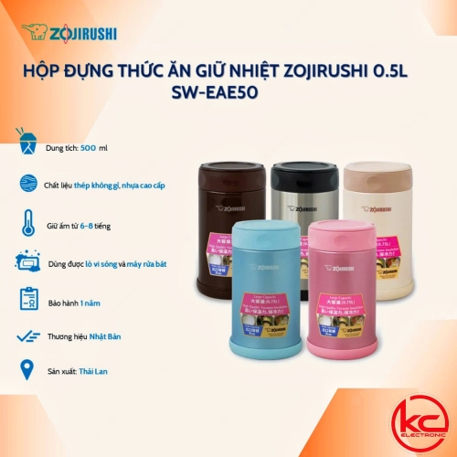 Hộp đựng thức ăn giữ nhiệt Zojirushi SW-EAE50-TD 0,5L