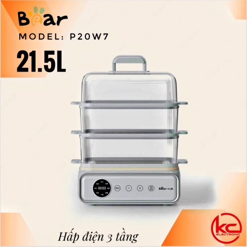 Nồi lẩu hấp điện 3 tầng 21.5L Bear DZG-P20W7