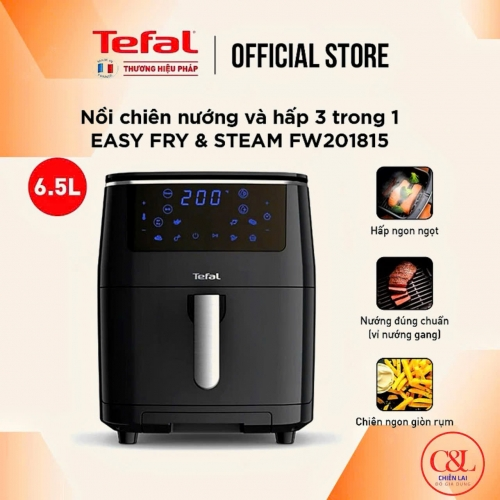 Nồi chiên không dầu kết hợp hấp và nướng 6.5L Tefal FW201815