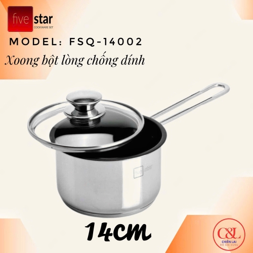 Quánh inox fivestar 14cm chống dính FSQ14002