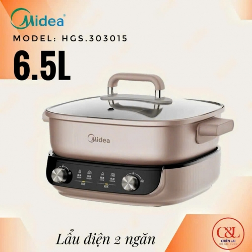 Nồi lẩu điện 2 ngăn Midea HGS-MC.303015