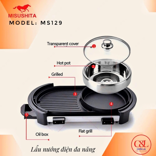 Lẩu nướng đa năng Misushita MS129