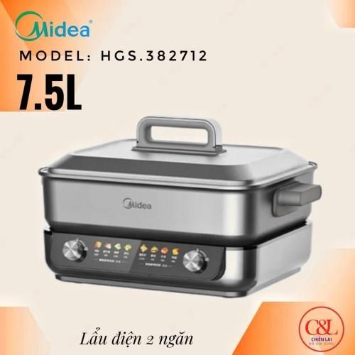 Nồi lẩu điện 2 ngăn Midea HGS-MC.382712