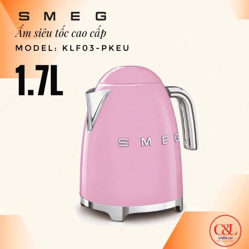 Ấm siêu tốc SMEG KLF03PKEU màu hồng