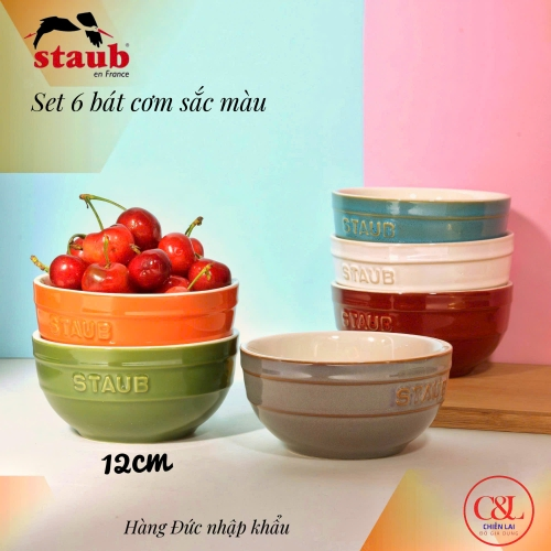 SET 6 BÁT ĂN CƠM STAUB 6 MÀU size 12cm