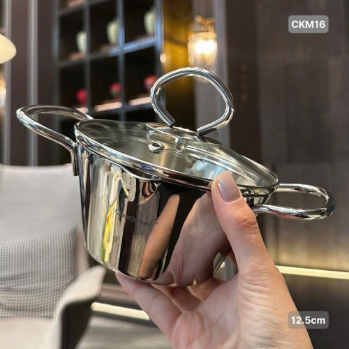 Quánh Inox Cao Cấp Liền Đáy 12.5cm CKM16