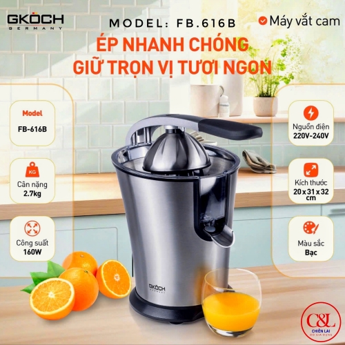 MÁY VẮT CAM GKÖCH FB-616B