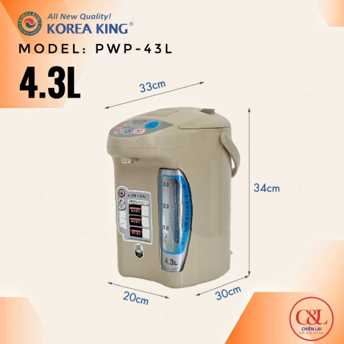 Bình thủy điện Korea King 4.3L PWP-43L