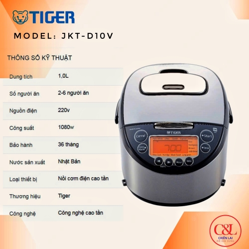 Nồi cơm điện cao tần Tiger 1L JKT-D10V