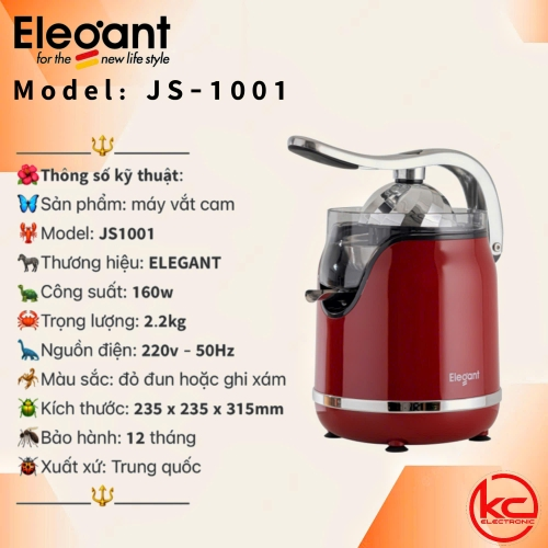 Máy vắt cam Elegant 160w JS1001
