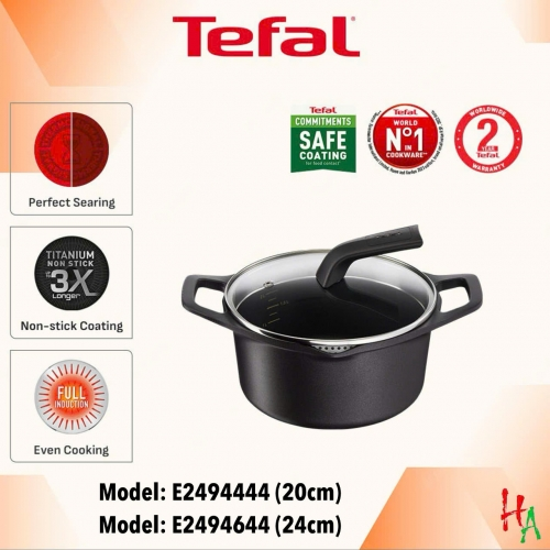 Nồi đúc cao cấp Tefal Robusto có miệng rót E2494644 (24cm)