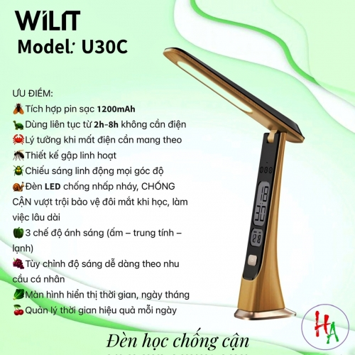 ĐÈN HỌC CHỐNG CẬN WILIT UL-U30C